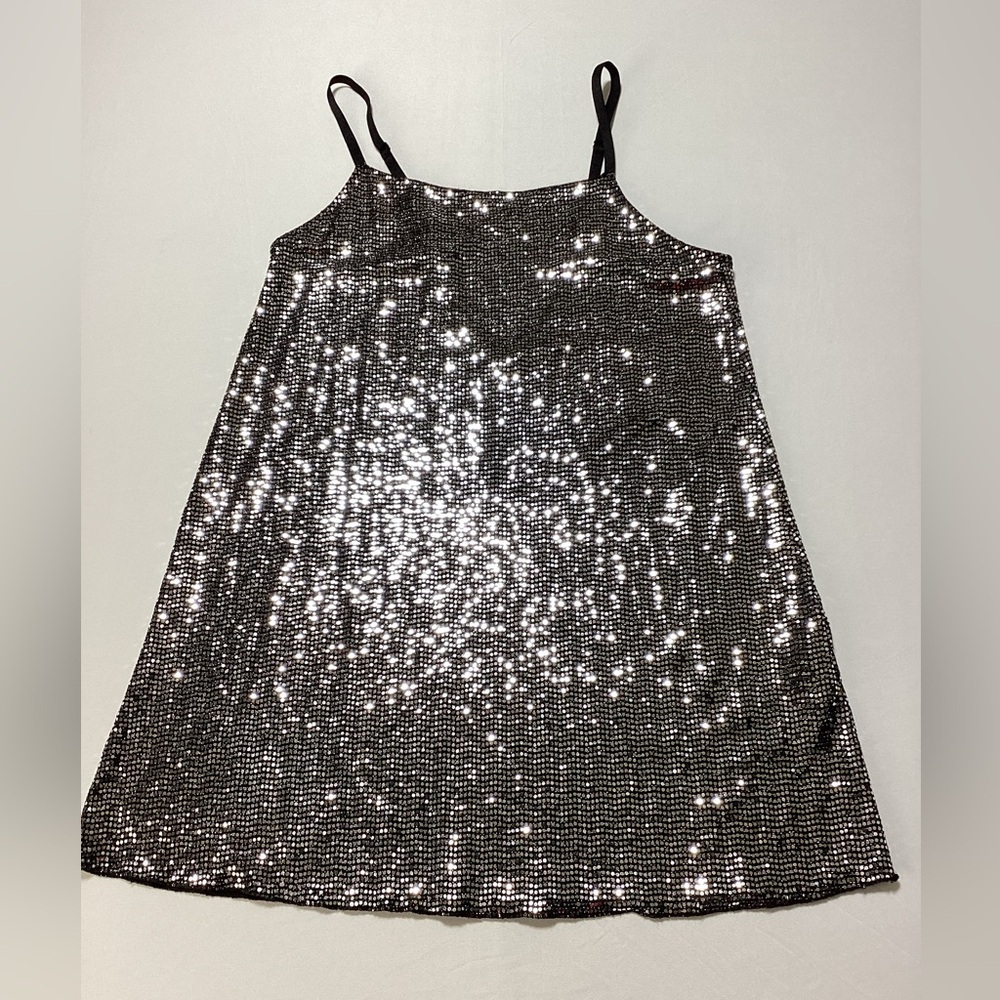 Audrey 3+1 Black Sparkle Slip Mini dress - Picture 3 of 9